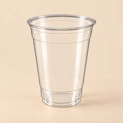 12oz CLEAR PET CUPS - 1000CT — beige studio product photo