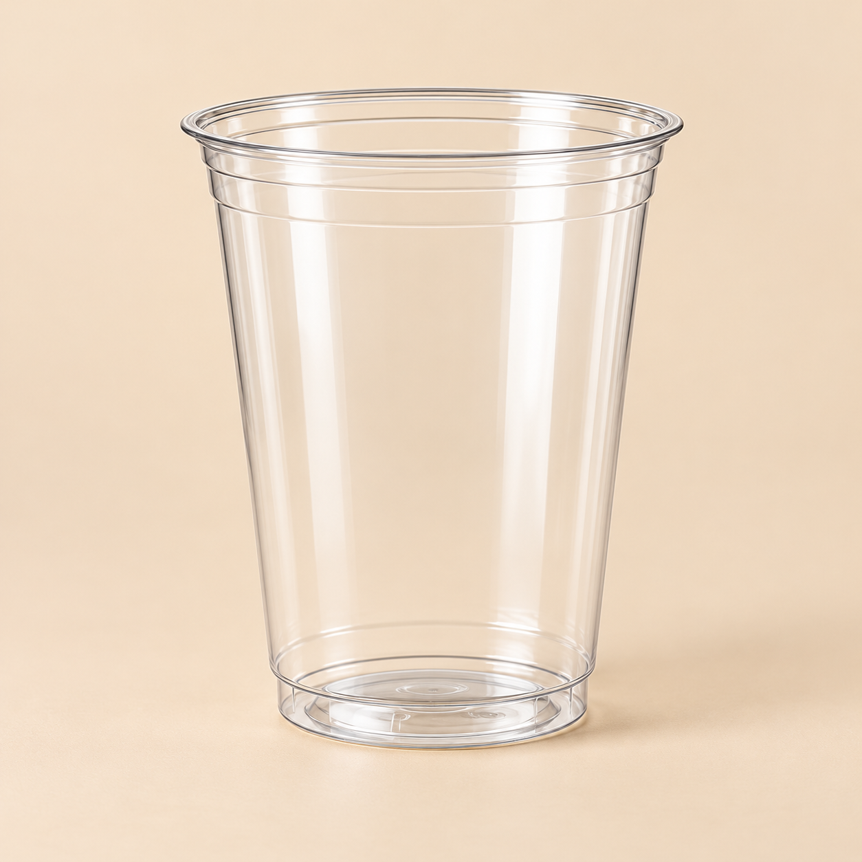 16 OZ CLEAR PET CUPS 1000 CT. — beige studio product photo