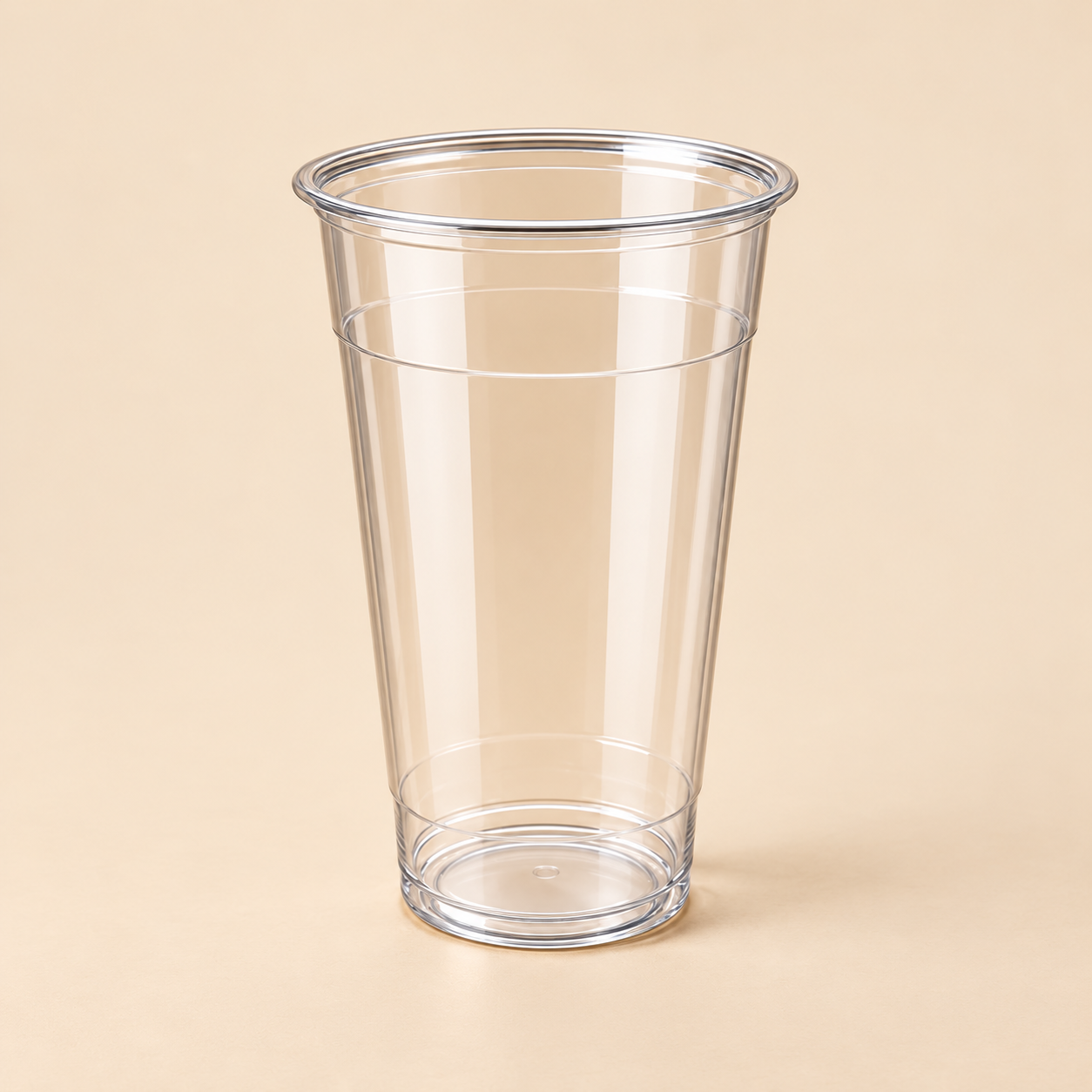 20 OZ CLEAR PET CUPS -1000 CT. — beige studio product photo