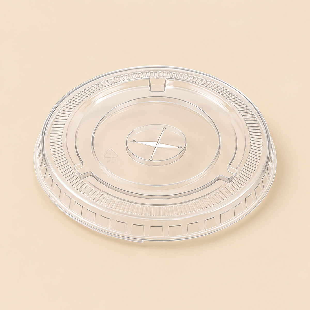 12-24 PET FLAT LIDS STRAW / SLOT 1000CT — beige studio product photo