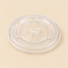 12-24 PET FLAT LIDS STRAW / SLOT 1000CT — beige studio product photo