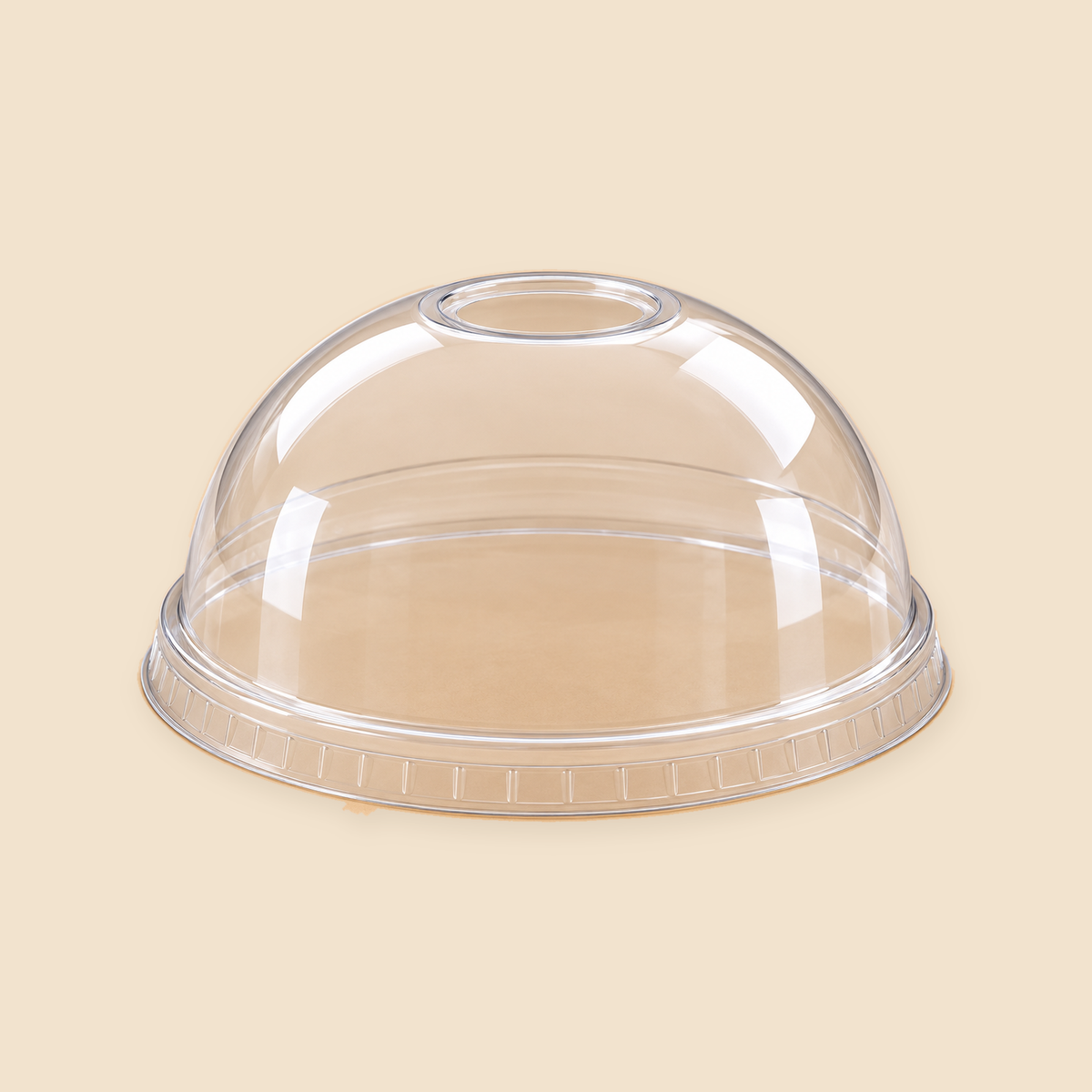 32oz  DOME LIDS 600CT — full product view on beige background
