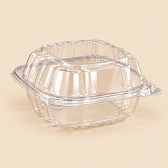 6 X 53/4 X 3 ( 1 CMPT ) C57PST1 CLEAR HINGED LID CONT. - 500CT — beige studio product photo