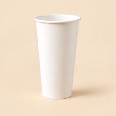 20oz SOLO WHITE COFFEE CUPS - 600 CT — beige studio product photo