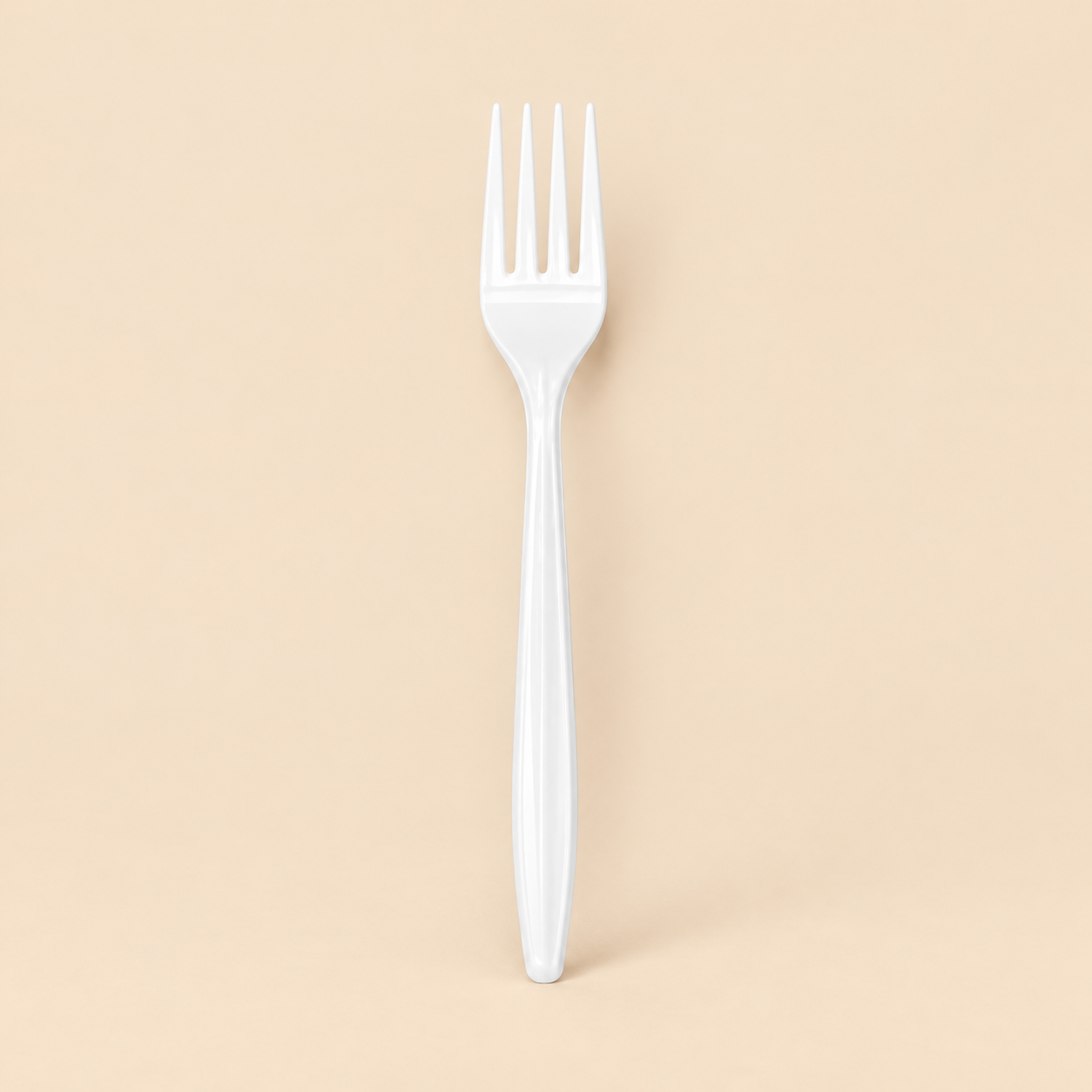 FORK MEDIUM 1000 CT.(WHITE) — beige studio product photo