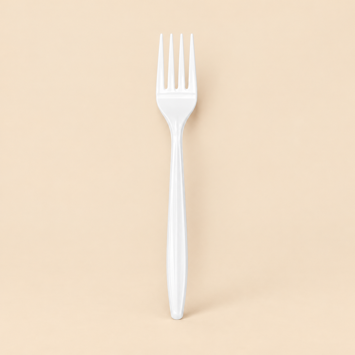 FORK MEDIUM 1000 CT.(WHITE) — beige studio product photo