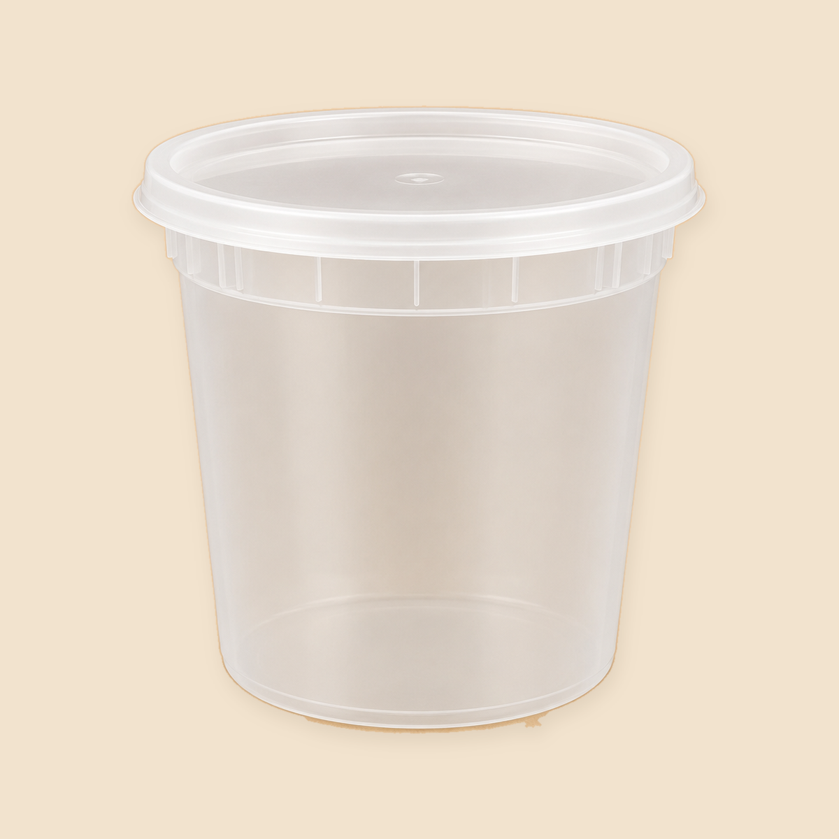 24 oz  SOUP CONTAINER. COMBO.  240 / CS — full product view on beige background