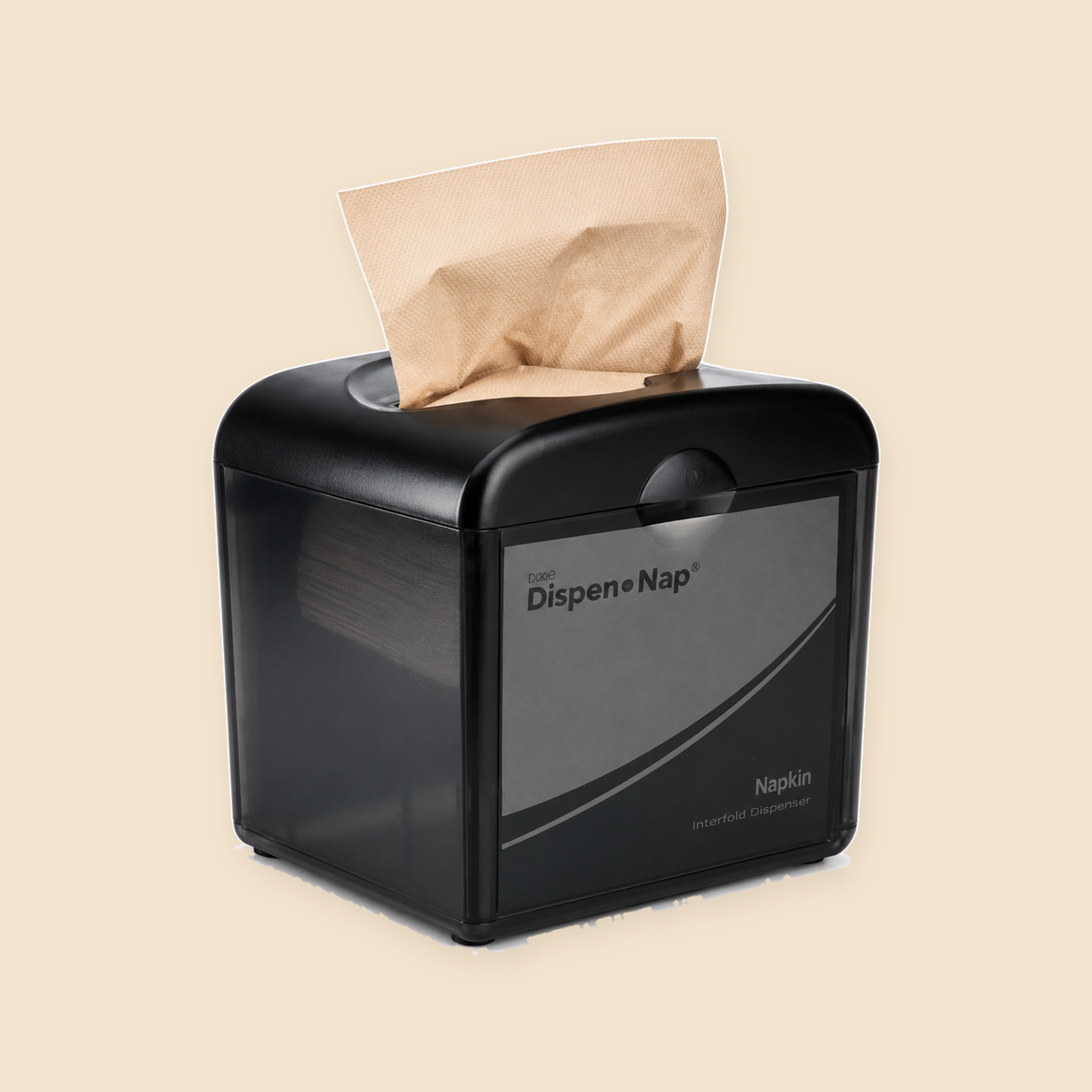 INTERFOLD NAPKIN DISPENSER — full product view on beige background