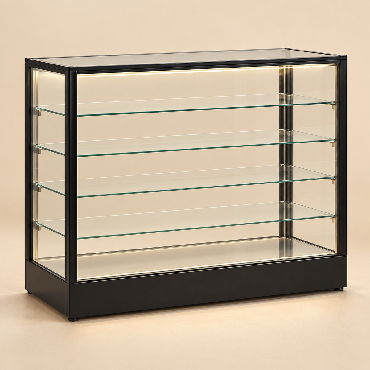 DISPLAY COUNTER - 1 48 X 36 X 12  SHELF 5 WITH LED — beige studio product photo