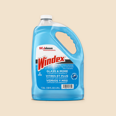 WINDEX GLASS CLEANER - 1gal - BLUE — full product view on beige background