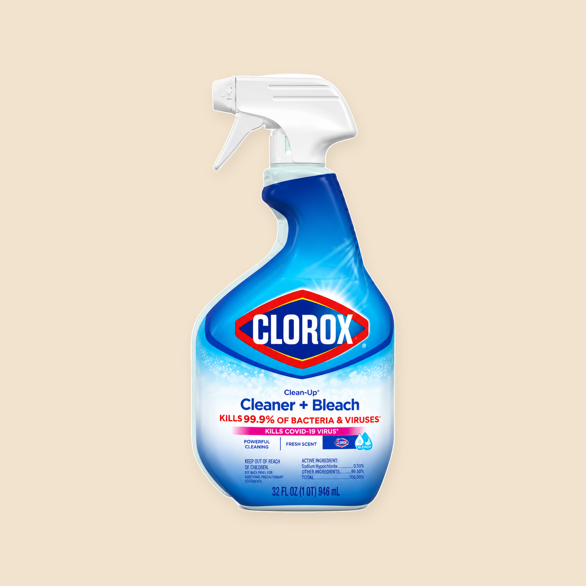 CLOROX ALL PURPOSE DISINFECTING SPRAY 32 oz — full product view on beige background