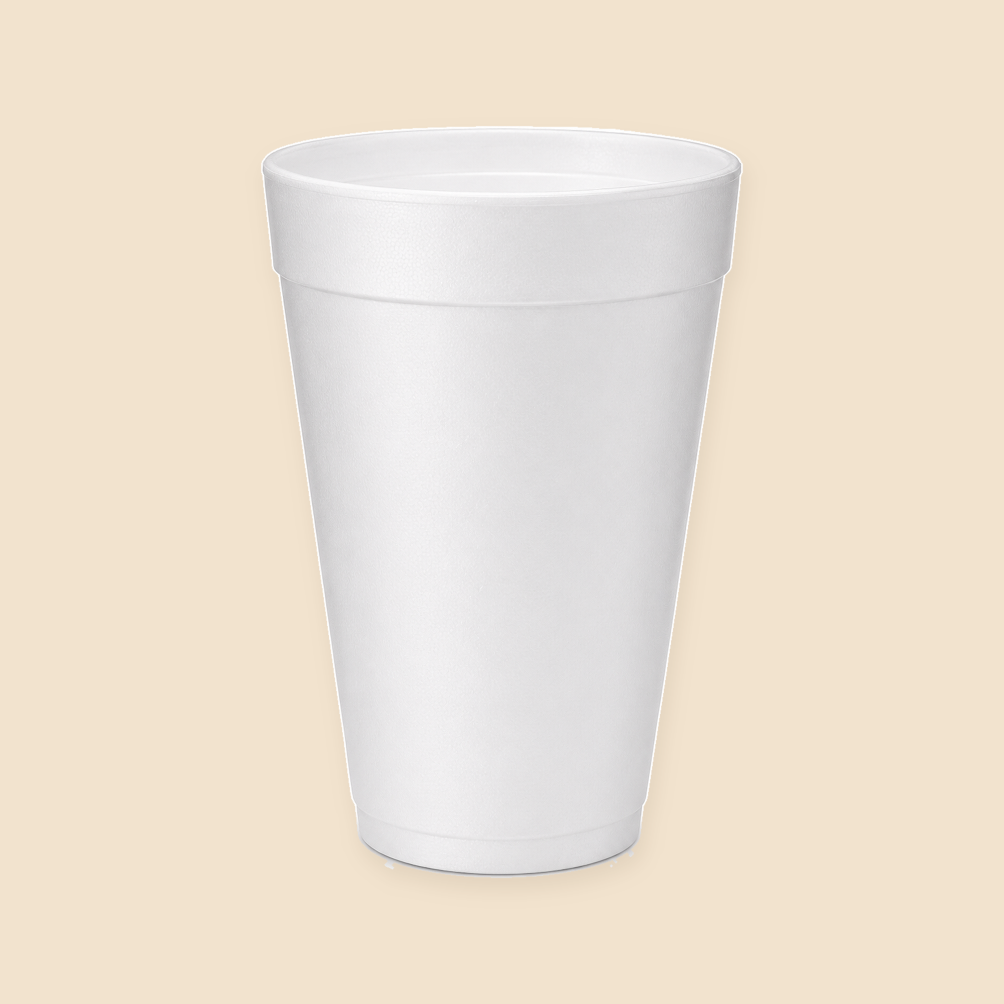 F16 16 oz HOT/COLD FOAM CONTAINER 500CT. — full product view on beige background