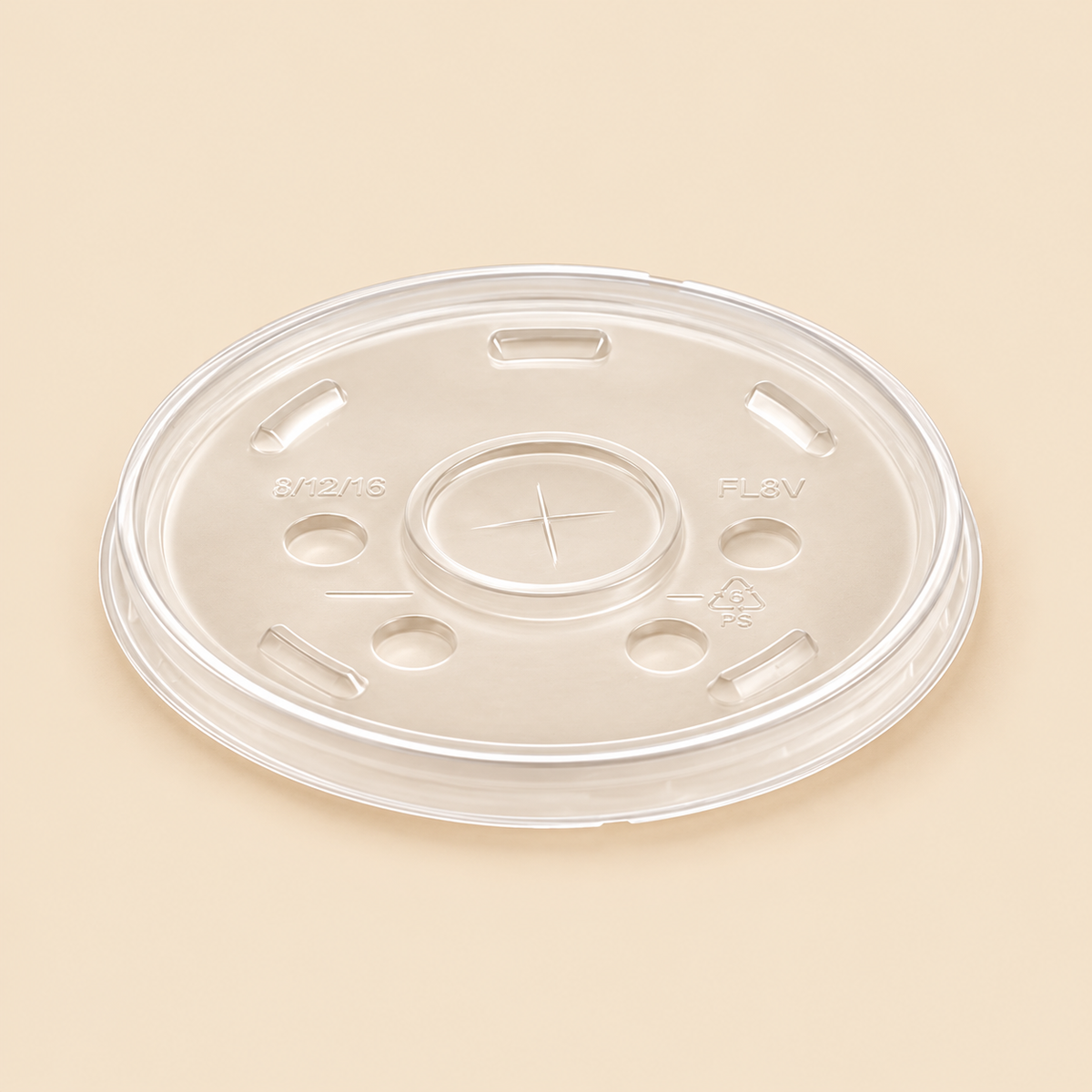 FL8V 8-12-16oz FOAM CONT. LIDS - 1000CT — beige studio product photo