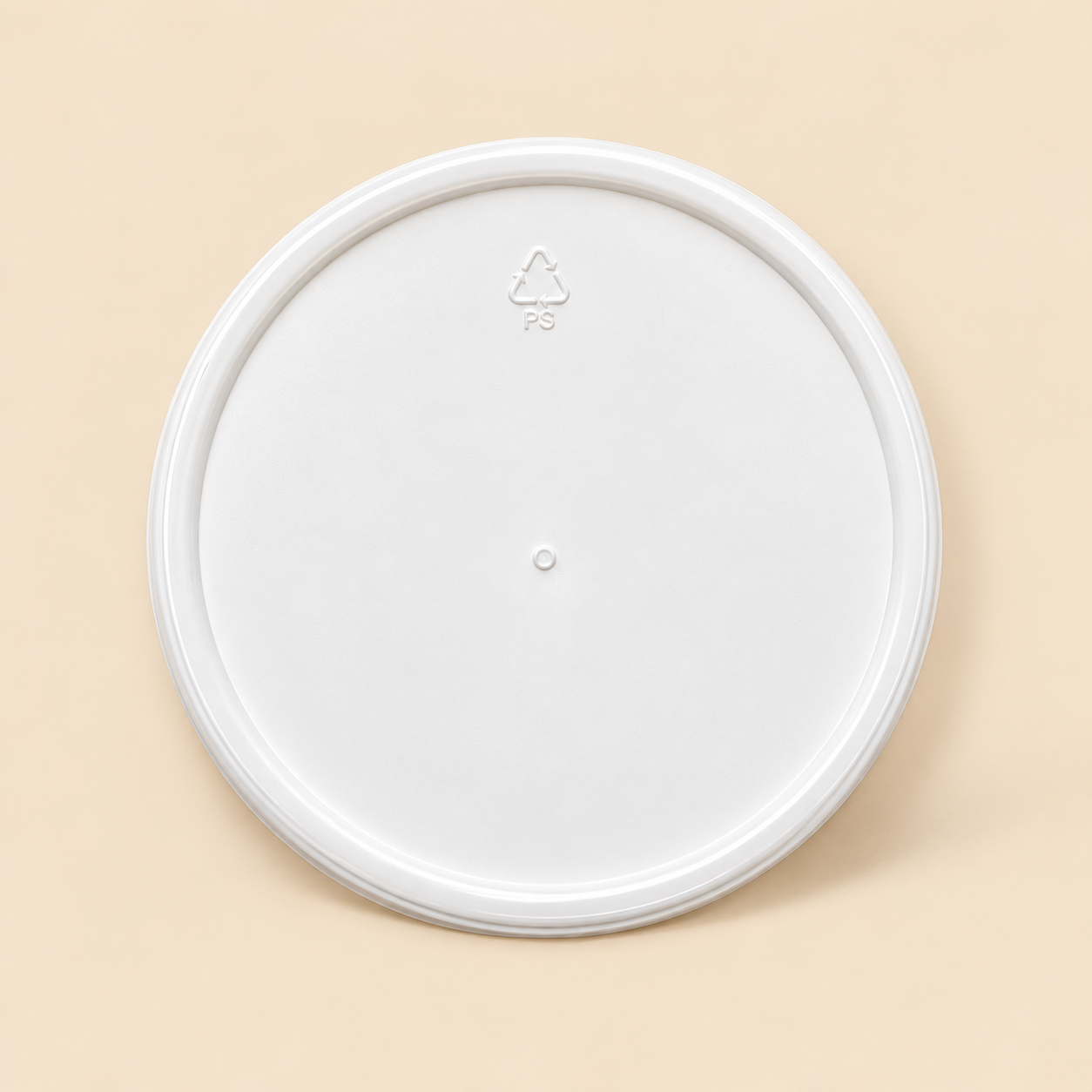 L32V 32oz FOAM CONT. LIDS - 500CT — beige studio product photo