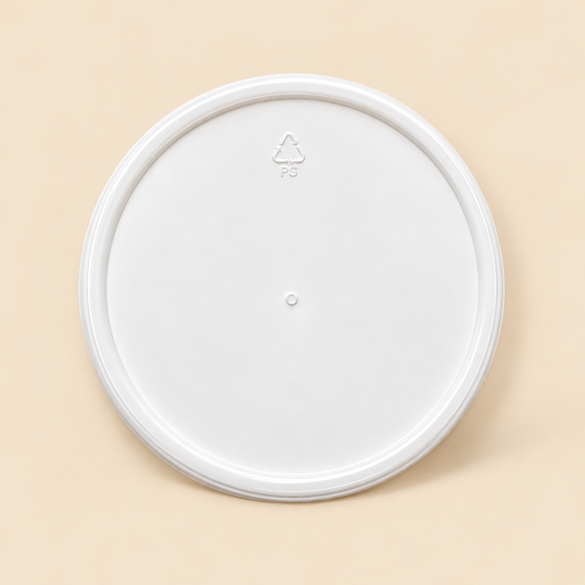 L32V 32oz FOAM CONT. LIDS - 500CT — beige studio product photo