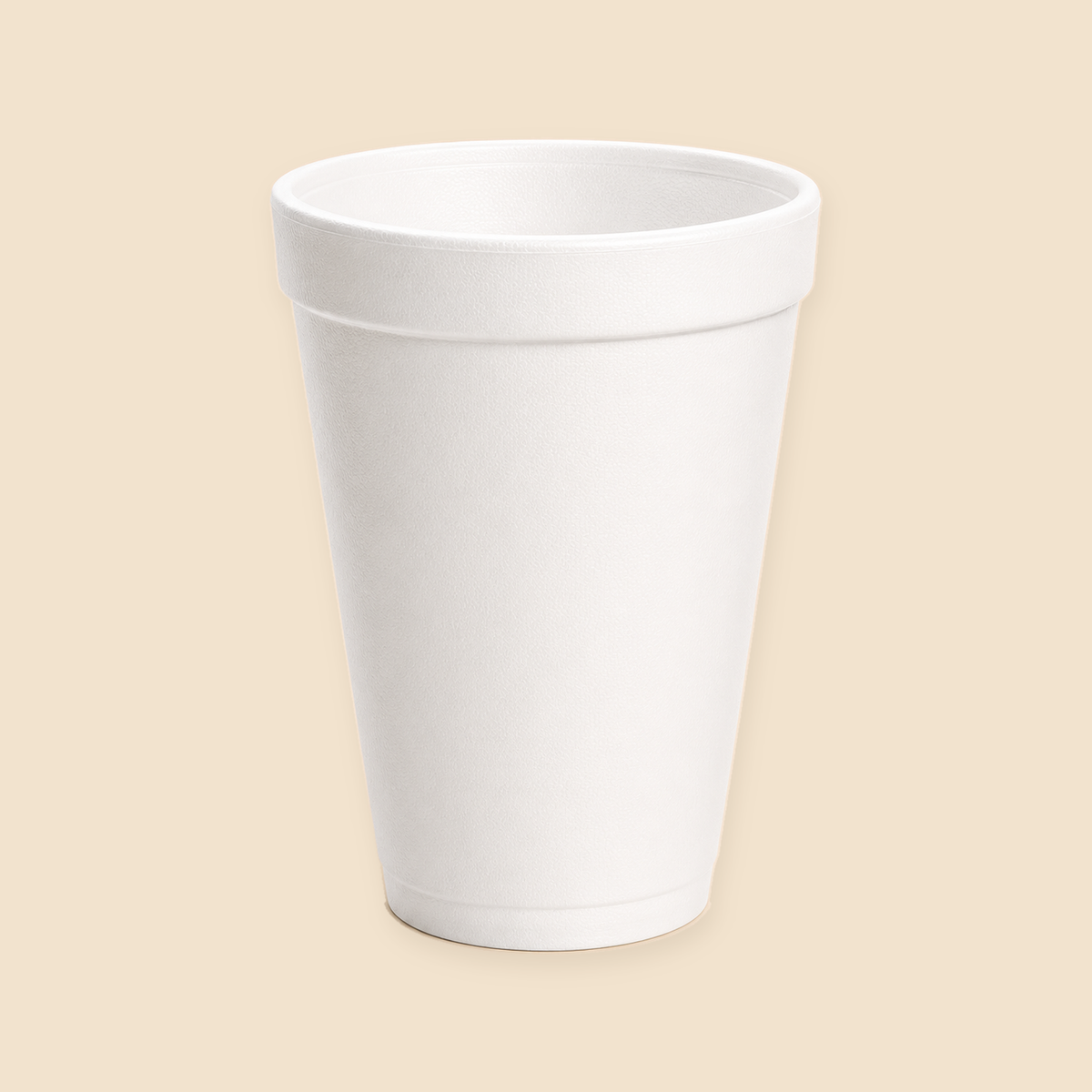 12oz  FOAM CUPS 1000CT. — full product view on beige background