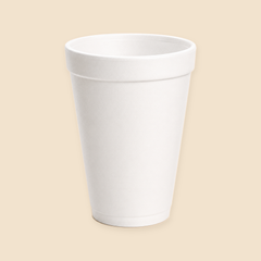12oz  FOAM CUPS 1000CT. — full product view on beige background