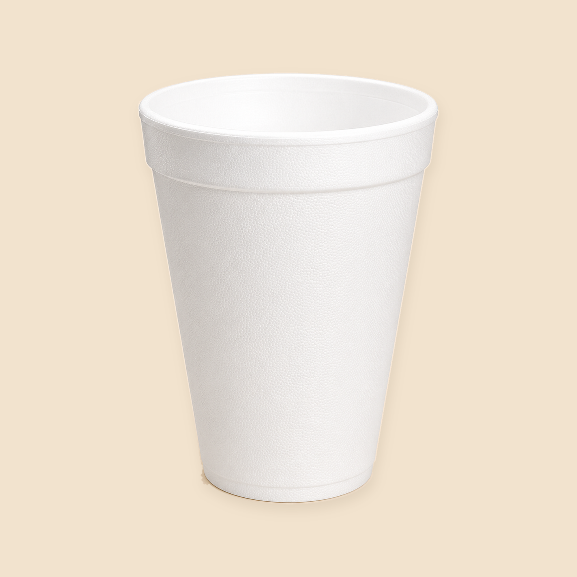 20oz   FOAM CUP 500CT — full product view on beige background