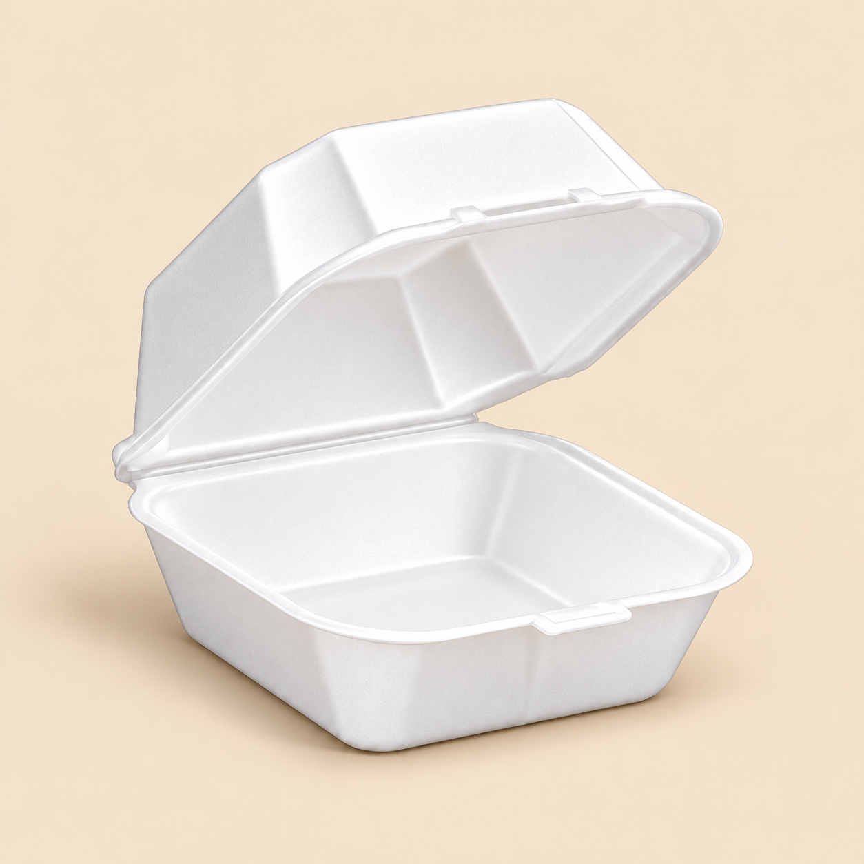 FOAM TO GO CONTAINERS:170 — beige studio product photo