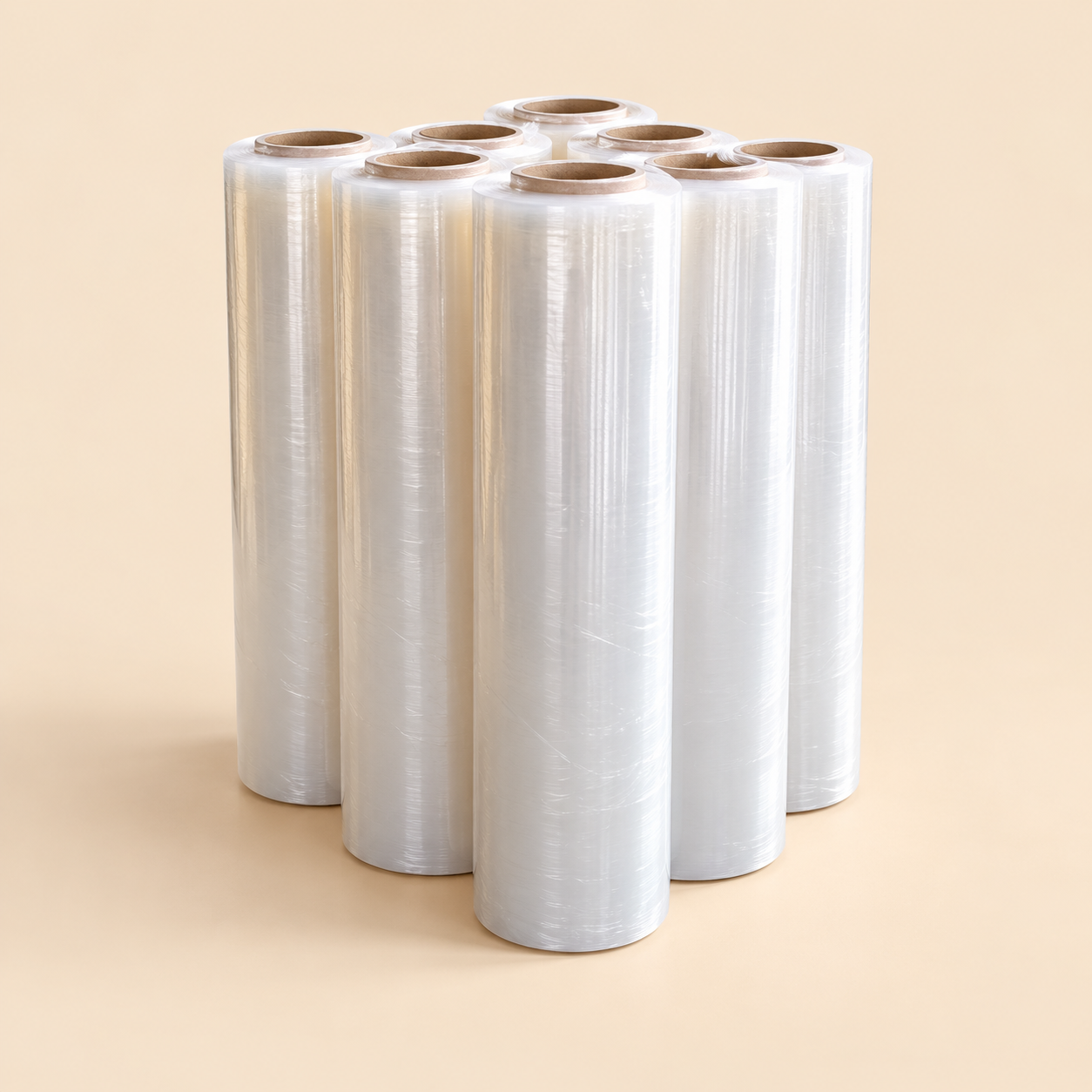 18 X 2000 PLASTIC FILM WRAP — beige studio product photo