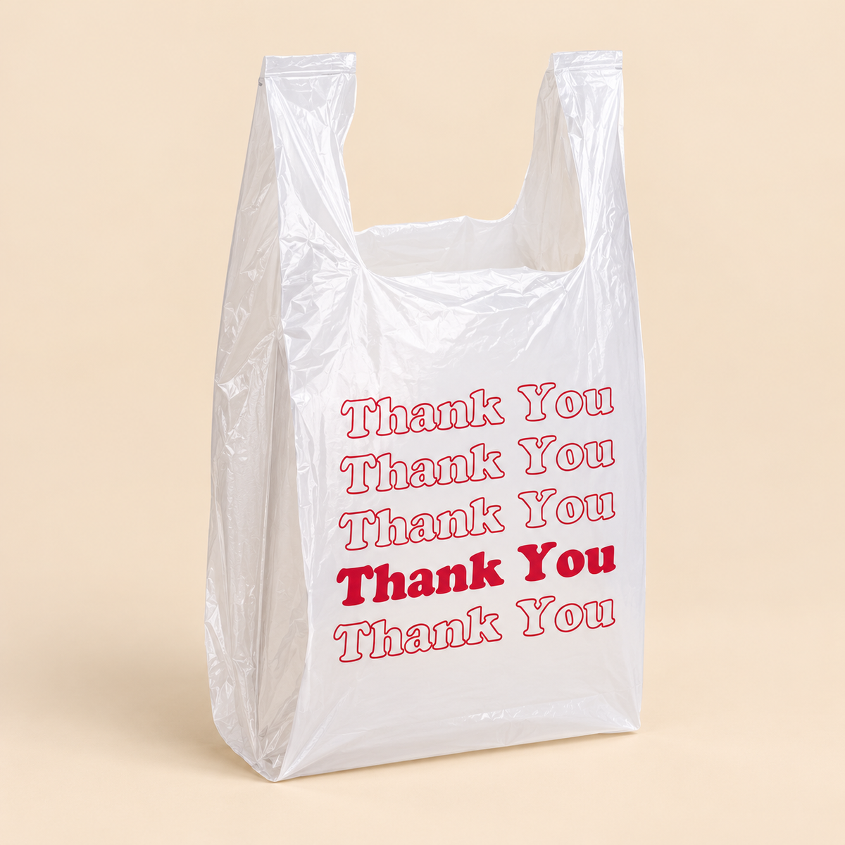 THANK YOU SMALL BAGS -  2000CT — beige studio product photo