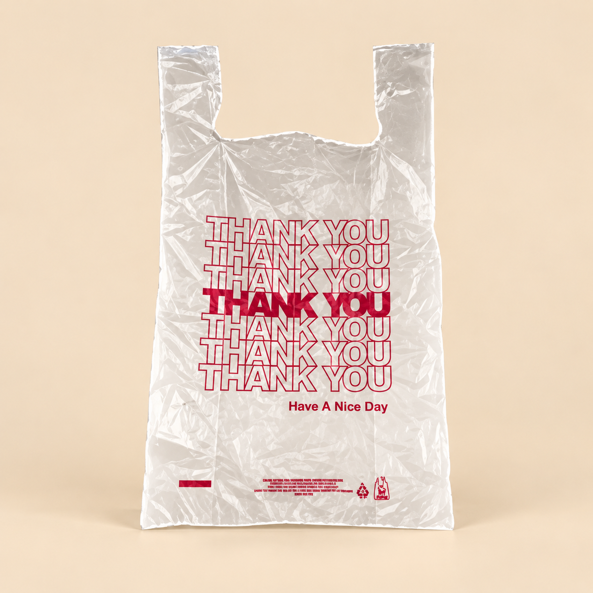 THANK YOU JUMBO PRINTED -500CT — beige studio product photo