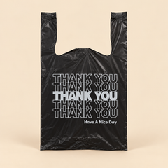 BLACK THANK YOU MEDIUM BAGS  - 2000CT — beige studio product photo