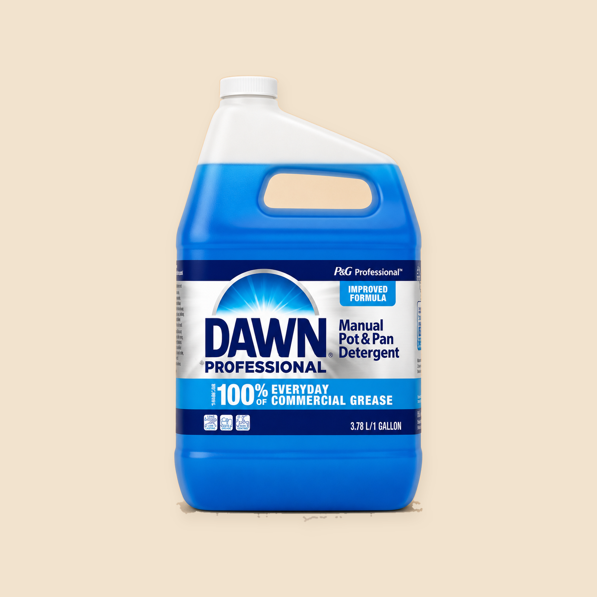 DAWN PROFESSIONAL DETERGENT 1 GALLON — full product view on beige background