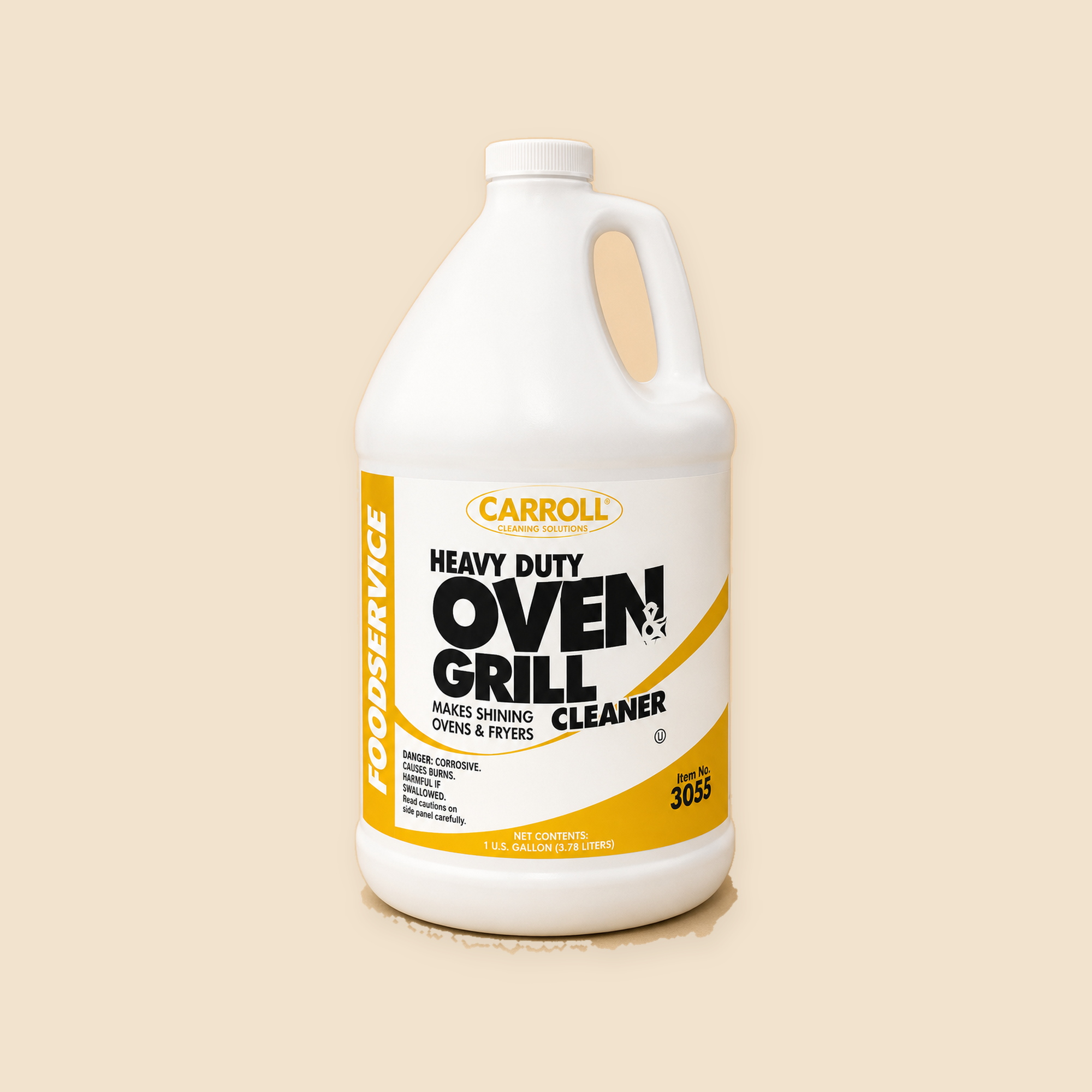 HEAVY DUTY OVEN GRILL DEEP FRYER CLEANER - 1 gal - CARROLL — full product view on beige background