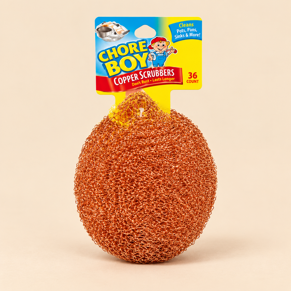 CHORE BOY - 36CT — beige studio product photo