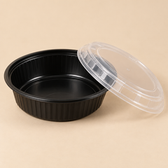 RC32B -32oz ROUND DELI COUNT CMB 150/CS — beige studio product photo