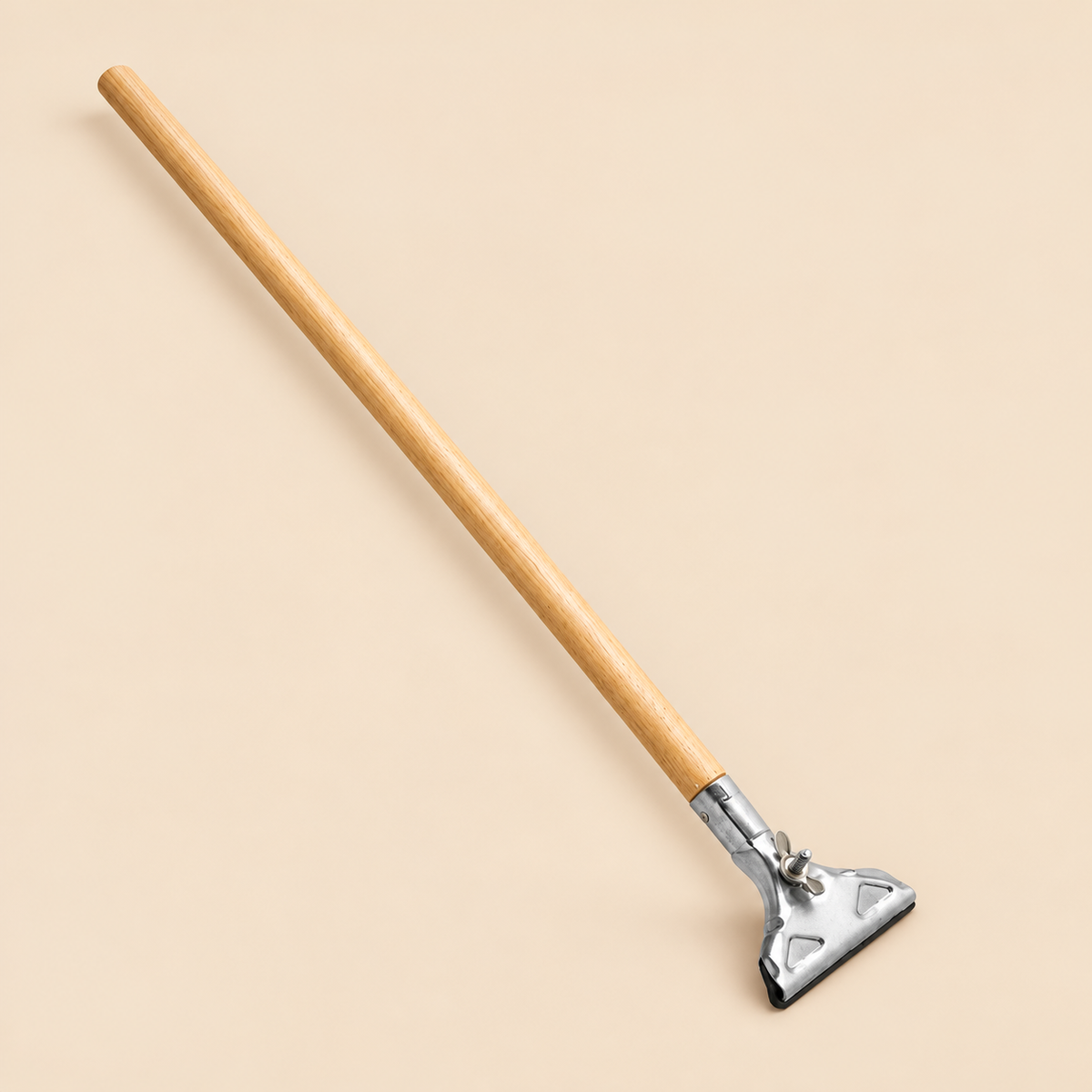 54' WOOD MOP HANDLE SCREW FLAT - ZEPHYR — beige studio product photo