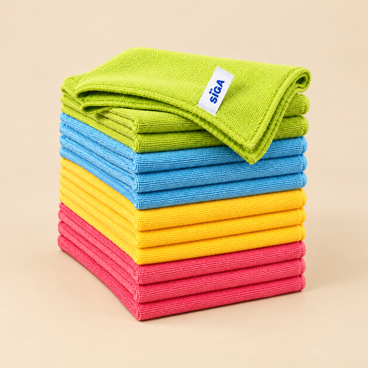 MULTI COLOUR MICROFIBER   CLOTH  50 CT — beige studio product photo