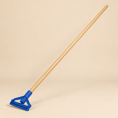 SOLID HD BLUE SIDER  - MOP STICK WOOD HANDLE — beige studio product photo