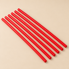 10 1/4 GIANT RED STRAW - 1200CT — beige studio product photo