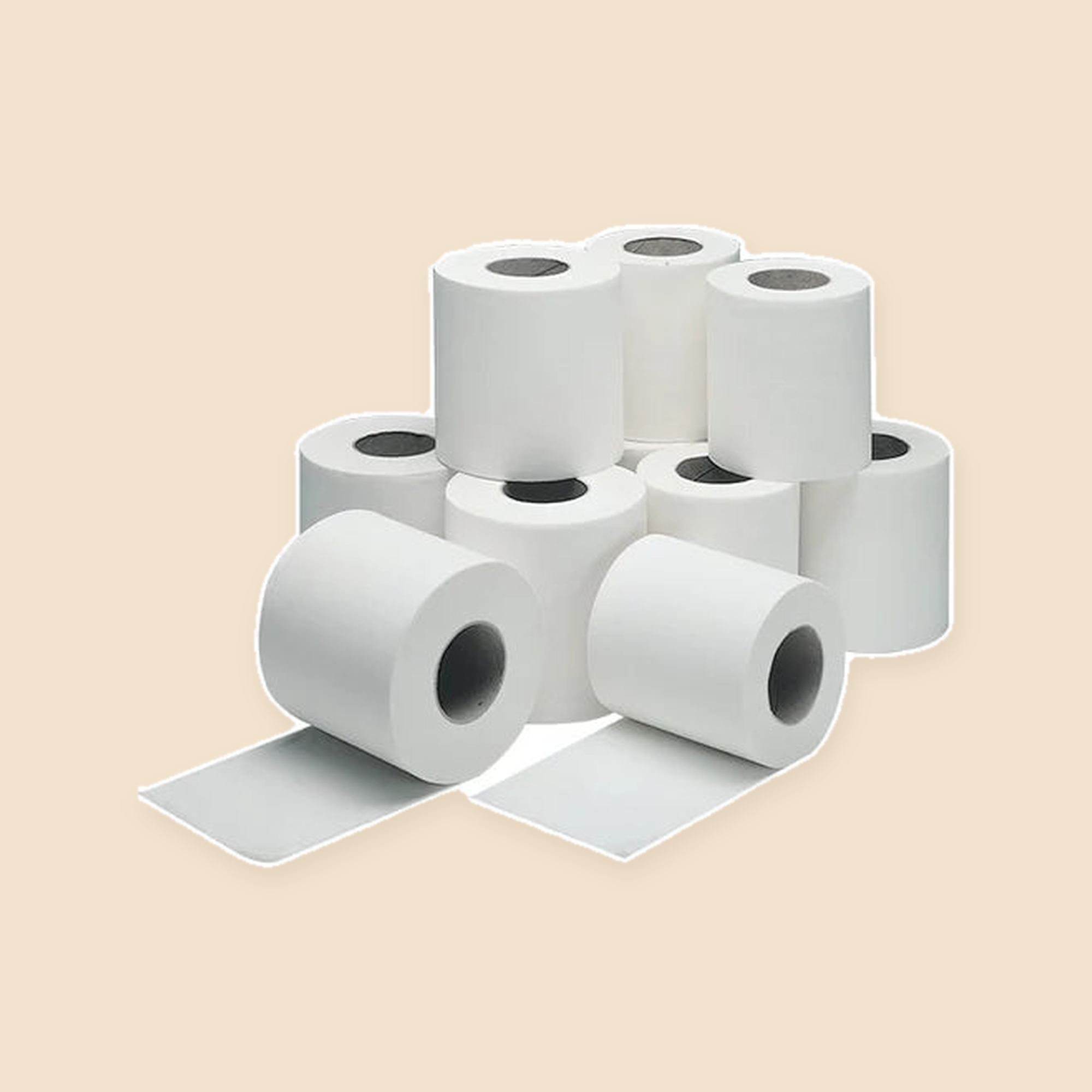 BATH TISSUE 96 CT 400 SHEET — full product view on beige background