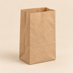 1/2 brown paper bag, plain open-mouth bag without handles