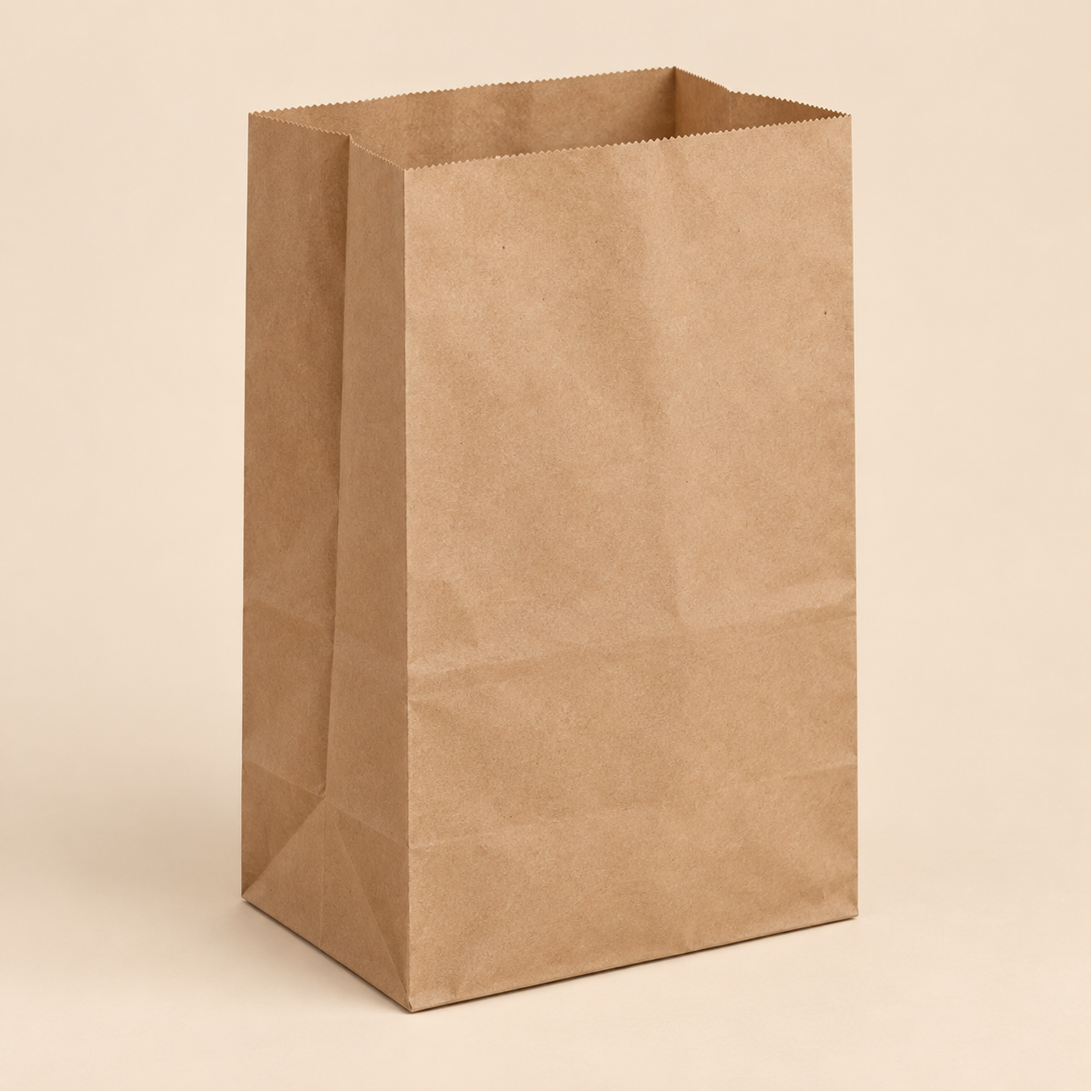 #12 brown open-mouth grocery paper bag without handles