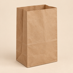 #12 brown open-mouth grocery paper bag without handles