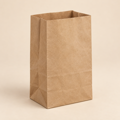 4 brown paper bag, plain open-mouth bag without handles