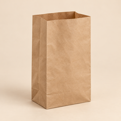 8 brown paper bag, plain open-mouth bag without handles