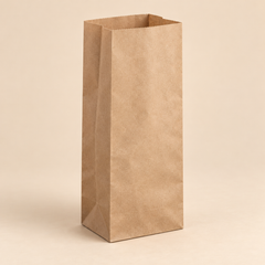 quart brown paper bag, plain open-mouth bag without handles
