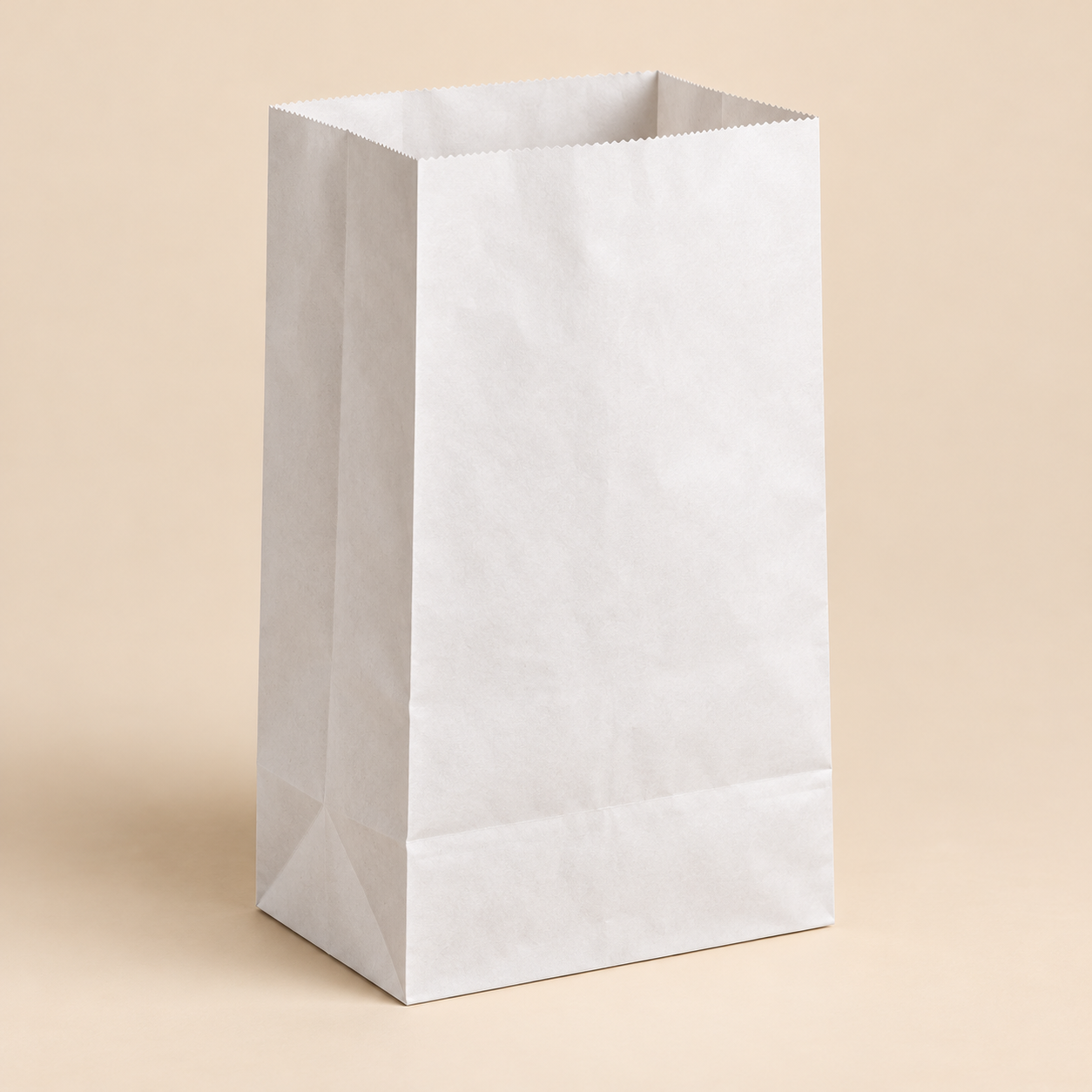 20 white paper bag, plain open-mouth bag without handles